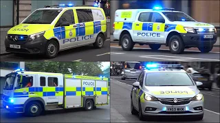 British Transport Police responding with siren and lights (Compilation)