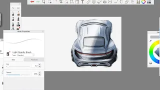 Porsche Design sketch, render, steps