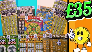 SCRATCH CARD SUPER MIX £35 WORTH TODAY ,, #scratch #crazy #scratchcards #boom