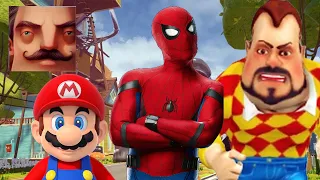 Hello Neighbor - New Secret Neighbor Terminator Dark Riddle Mario Spider-Man History Gameplay