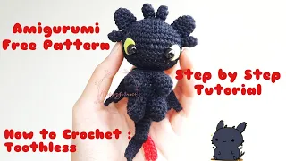 Part 2 | How to crochet a Toothless/Nightfury | Step by step tutorial | Amigurumi Free Pattern
