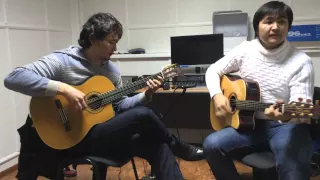 Казахский гитарист Жаксыбек и Бауыржан - жастык жалыны