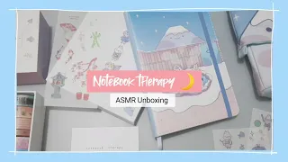 📦ASMR unboxing video| NOTEBOOK THERAPY💕 | Tsuki four seasons collection 🌙🤍✨ #asmr #bulletjournal