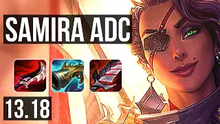 SAMIRA & Rakan vs KAI'SA & Zyra (ADC) | 12/1/2, 800+ games, Legendary | KR Master | 13.18