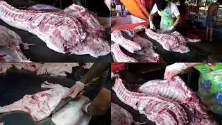 PROCESS OF BREAKDOWN ENTIRE A PIG - HOW TO BUTCHER ENTIRE A PIG ALL PROCESS COMPILATION