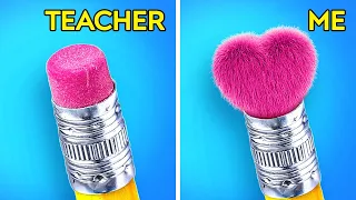 GENIUS TRICK FOR STUDENTS || Back to School Hacks! Types of Students in School by 123 GO! GOLD