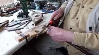 walking stick making antler thumb stick demonstration series 3