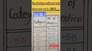 SSC GD CUT OFF 2023|SSC GD SAFE SCORE 2023🙂#shorts #trending #viral #army #sscgd #sscgd2023 #cgl