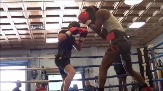 Frency Fortunato Sparring Nikolay Shvab At 5th Street Gym In Miami