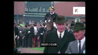 1960s UK, Horse Racing Jockeys, Paddock and Stable Boys, 35mm