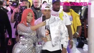 Nicki Minaj & Kenneth Petty Are Mobbed By Fans While Arriving To Her Fendi Collection Launch Party