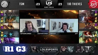 100 Thieves vs TSM - Game 3 | Round 1 PlayOffs S10 LCS Spring 2020 | 100 vs TSM G3