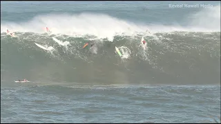 20 ft+ Waimea Bay Surfing (Jan 22, 2022) 4K