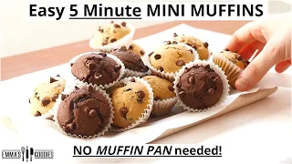 5 Minute MINI MUFFIN BITES | *NO PAN needed!* | Back To School Recipe