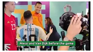 Wow! Van Dijk protecting Messi from his Netherlands teammates #messi