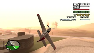 GTA San Andreas - N.O.E. with a 5 Star Wanted Level- Airstrip mission 2