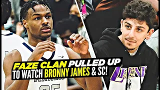 Faze Clan Got HYPE For BRONNY JAMES!! Sierra Canyon INTENSE Game vs St Augustine!