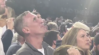 Bobby Hurley full of emotions watching his brother, Dan, accept the national title trophy 🥹