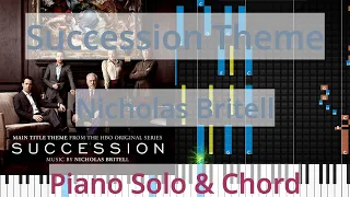 🎹Succession Theme, Solo & Chord, Nicholas Britell, Synthesia Piano