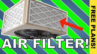 SAVE YOUR LUNGS! Woodworking Ceiling Mounted Dust Filter - How to Make