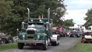 Mack B61 arriving at truck show