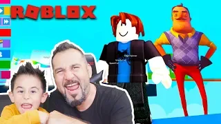 ROBLOX'DA HELLO NEIGHBOR KAZIM USTANIN EVİNE GİTTİK VE İMKANSIZ PARKUR YAPTIK!