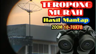 Tes teropong Bushnell 10-70x70 binocular | Hasil mantap