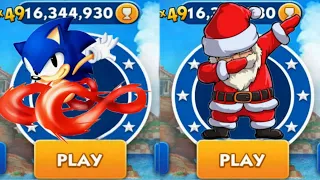 Sonic Dash - Sonic VS Santa Big _ Movie Sonic vs All Bosses Zazz Eggman