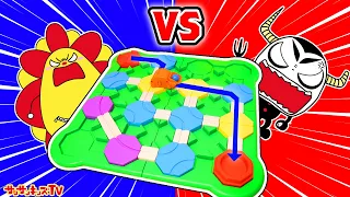 すごろくみたいな頭脳パズル勝負！ボールを運んでゴールまで配達できるかな？くもん ロジカルロードメーカー・親子向け知育教育★サンサンキッズTV★