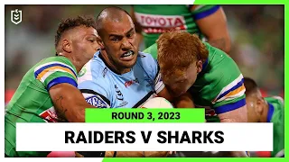 Canberra Raiders v Cronulla-Sutherland Sharks | NRL Round 3 | Full Match Replay
