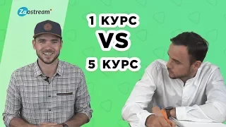 1 КУРС VS 5 КУРС. Как отличить первокурсника от пятикурсника. Особенности студентов всех курсов