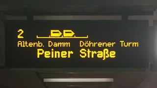 Stammstrecke B (Teil 1) | Reguläre Anzeiger der Stadtbahn Hannover