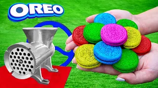 EXPERIMENT COLORFUL OREO COOKIE VS MEAT GRINDER