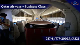 QATAR AIRWAYS Business Class - 787-8/777-200LR/A321 - KBP to DOH to SEZ