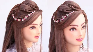 Special occasion hairstyle for girls l front variation l engagement look l new year hairstyle 2023