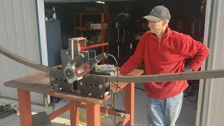 Demonstration homemade DYI metal tube roller on 2" square tube