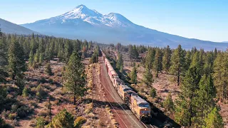 The UP Black Butte Sub (4K) | Mt Shasta & New Dry Canyon Trestle | Oct 2021 | DJI Inspire 2