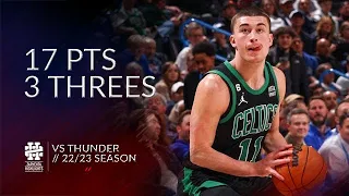 Payton Pritchard 17 pts 3 threes vs Thunder 22/23 season