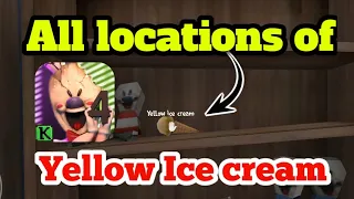 All locations of yellow ice cream in ice cream 4