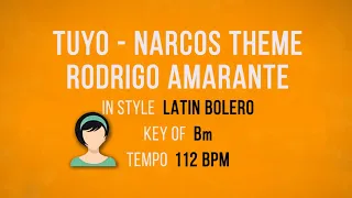 Tuyo – Narcos Theme – Rodrigo Amarante - Karaoke Female Backing Track