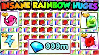 SPENDING 💎999M DIAMONDS on INSANE *RAINBOW* HUGE PET TEAM in Pet Simulator 99!! (Roblox)