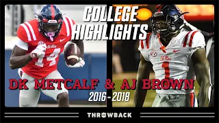 D.K. Metcalf & A.J. Brown: Too Strong/Too Fast College Highlights!