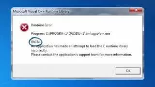 Quick Guide to fix Runtime Error R6034