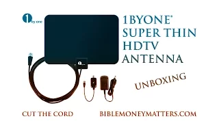 Unboxing of 1byone® Super Thin HDTV Antenna With 50 Mile Range & Signal Amplifier