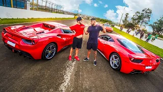 O GRANDE RACHA ! FERRARI 458 VS FERRARI 488 😲