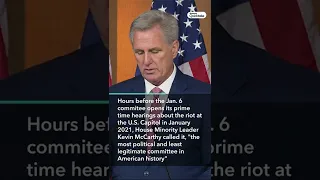 McCarthy Rails Against Pelosi, Jan  6 Committee