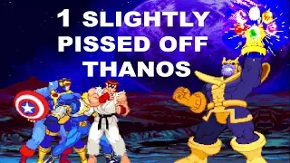 *NEW* MVC 4 Main Heroes VS 1 Angry Thanos - Mugen 2019