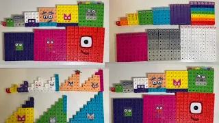 Making Numberblocks square 1-100  from MathLink math Cubes 넘버블럭스 만들기  マスリンク ナンバーブロックス 數字方塊積木製作正方形