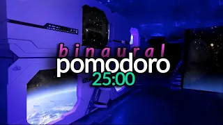 🚀 Pomodoro TIMER with BINAURAL BEATS 🚀 ( 40hz ) [25/5 min] Ambience & music to STUDY and concentrate