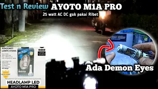 Led Ayoto M1A Pro 2 Angel Eyes motor matic and duck AC DC l Led Motorcycle Headlight